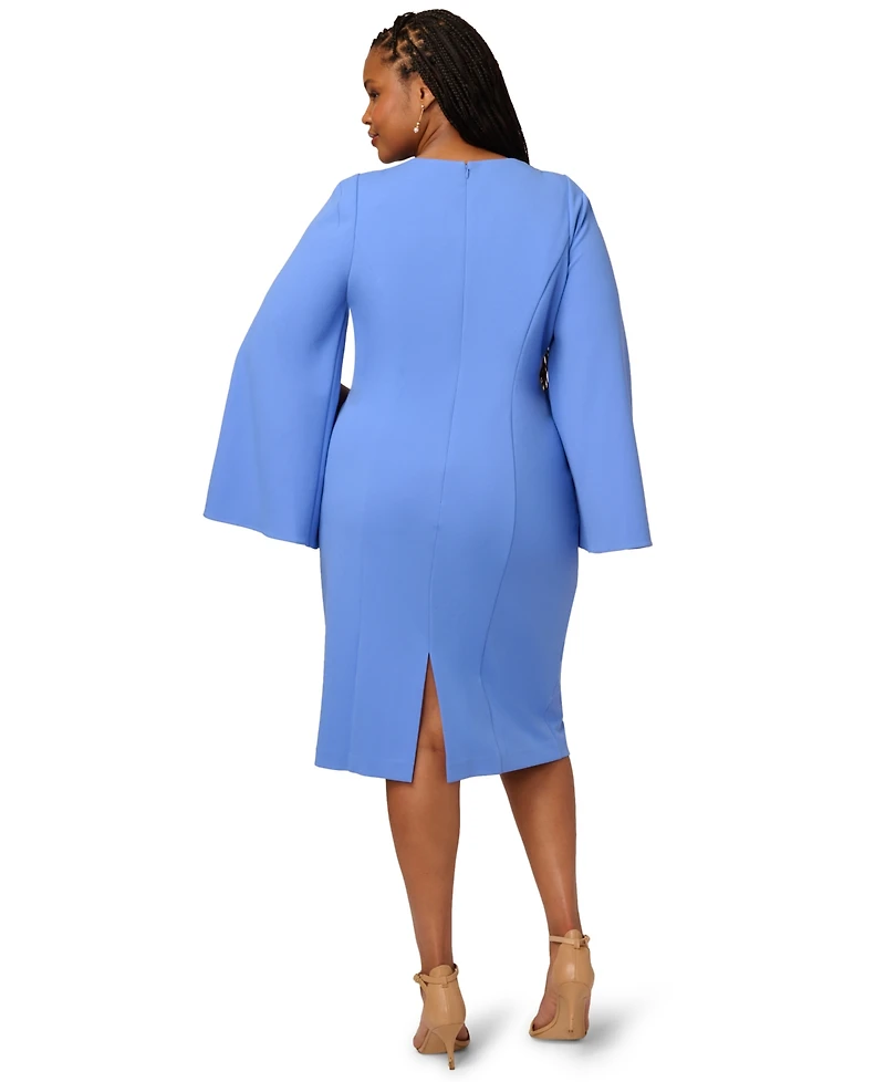 Adrianna Papell Plus Beaded Split-Sleeve Dress