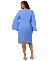 Adrianna Papell Plus Beaded Split-Sleeve Dress
