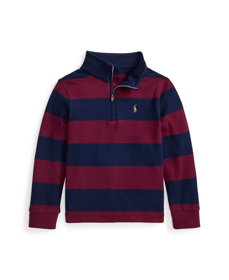 Polo Ralph Lauren Toddler and Little Boys Striped Cotton Interlock Pullover Sweatshirt