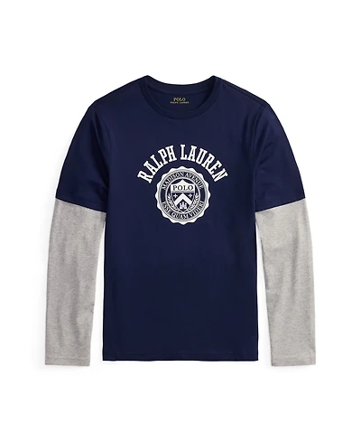 Polo Ralph Lauren Big Boys Logo Cotton Layered-Effect T-Shirt