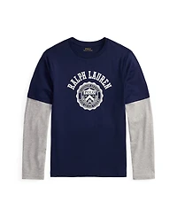Polo Ralph Lauren Big Boys Logo Cotton Layered-Effect T-Shirt