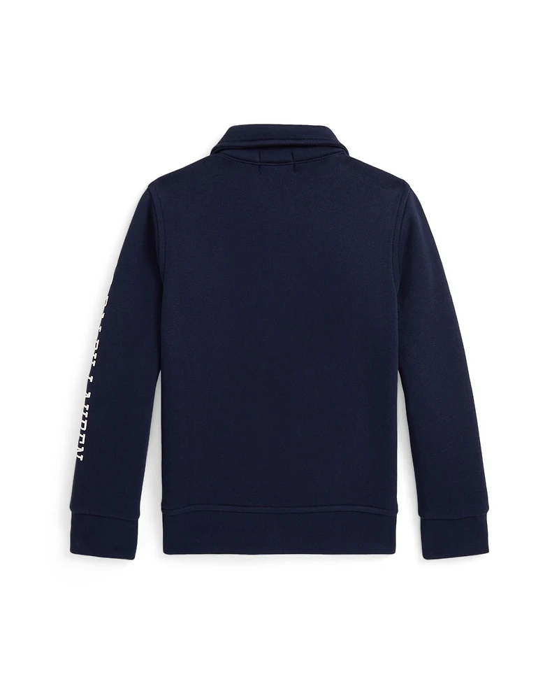 Polo Ralph Lauren Toddler and Little Boys Logo Fleece Collared Sweatshirt