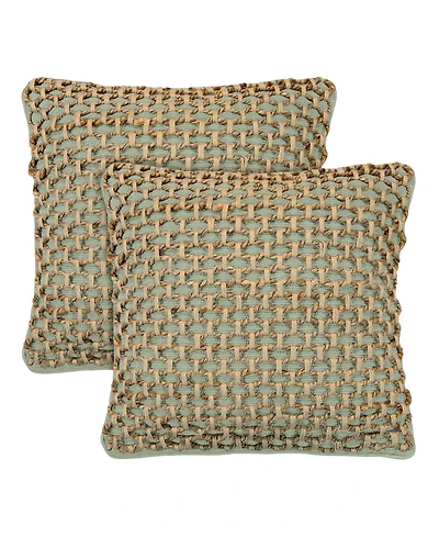 Boho Living Jada Jute 2-Pc. Decorative Pillows Set, 18" x 18"