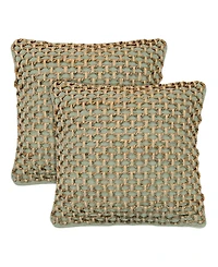 Boho Living Jada Jute 2-Pc. Decorative Pillows Set, 18" x 18"