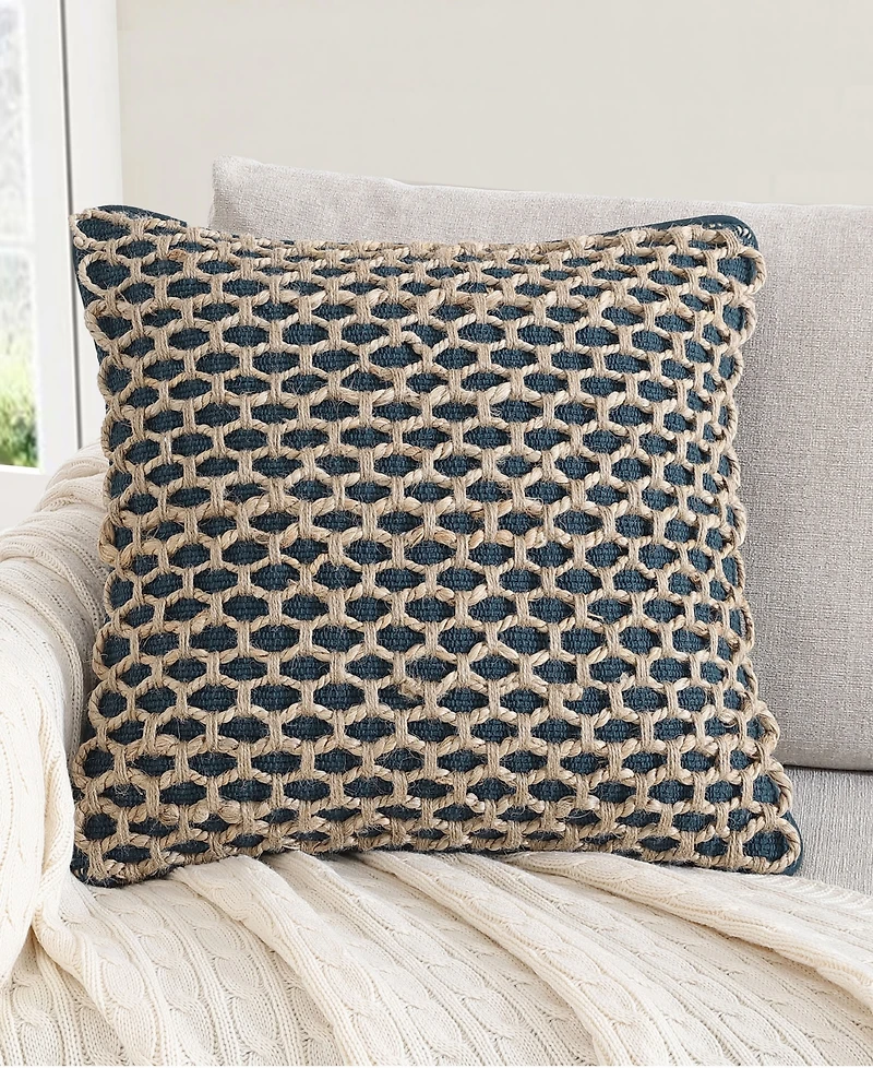 Boho Living Jada Jute Decorative Pillow, 18" x