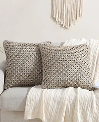 Boho Living Jada Jute 2-Pc. Decorative Pillows Set, 18" x