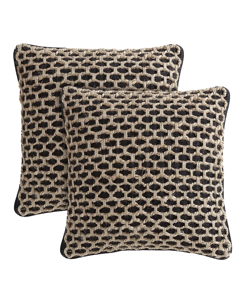 Boho Living Jada Jute 2-Pc. Decorative Pillows Set, 18" x