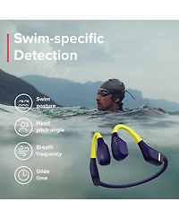 Suunto Aqua Open-Ear Swimming Bone Conduction Headphone, 32GB MP3 Bluetooth Running Player, Head Movement Control, Noise Cancelled Dual-Mic, IP68 Wate