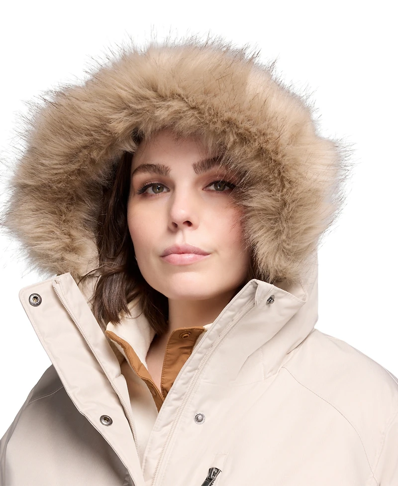 Columbia Plus Suttle Mountain Hooded Faux-Fur-Trim Long Insulated Coat