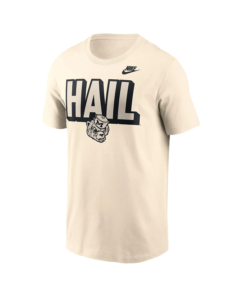 Nike Men's Natural Michigan Wolverines Fashion Bold T-Shirt