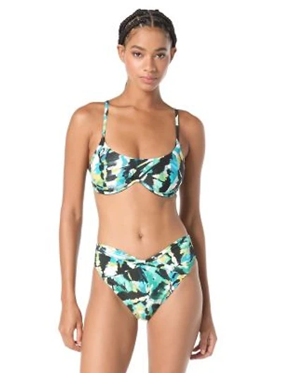 Vince Camuto Womens Printed Scoop Neck Underwire Bikini Top Printed Twist Front Bikini Bottom