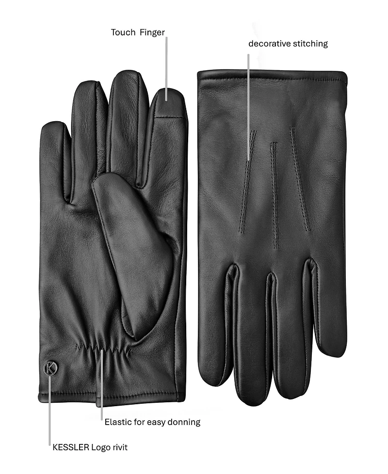 Kessler Men's Men`s Premium Lamb Leather Touchscreen Gloves "Liam