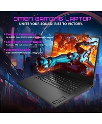 Hp Omen 17.3" Gaming Traditional Laptop Amd Ryzen Ai 9 365 16GB Ram Nvidia GeForce Rtx 5060 512GB Ssd Storage Windows 11 Home Fhd 144Hz - Black