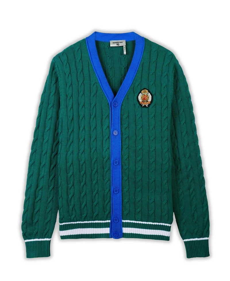 Members Only Men's Cable Knit Cardigan