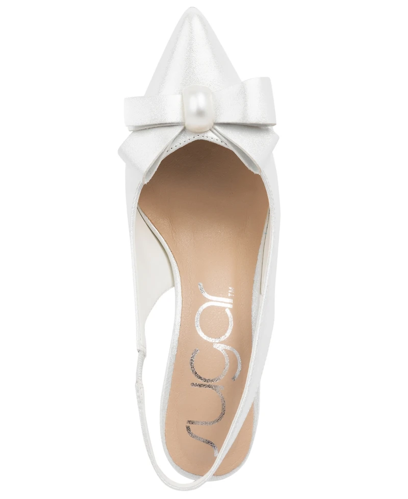 Sugar Women's Dazzy Bow Detail Pointed Toe Dress Pumps