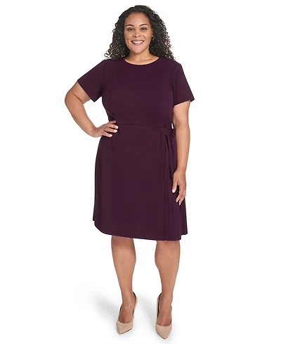 Calvin Klein Plus Short Sleeve Midi Dress