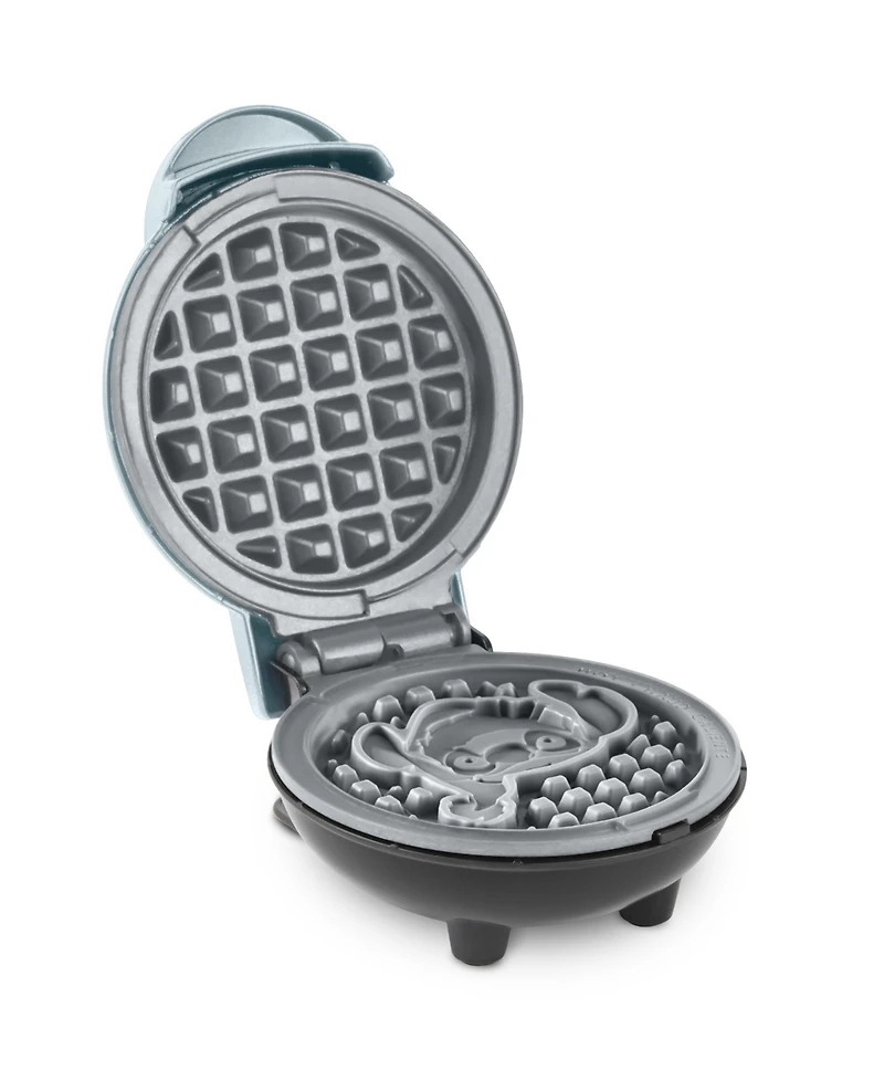 Dash Disney Holiday Stitch Mini Waffle Maker with Stitch in a Santa Hat Plate