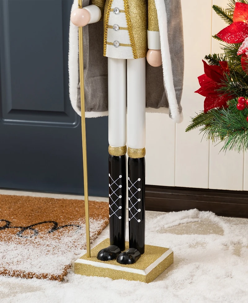Glitzhome 42" Wooden Christmas King Nutcracker