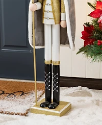 Glitzhome 42" Wooden Christmas King Nutcracker