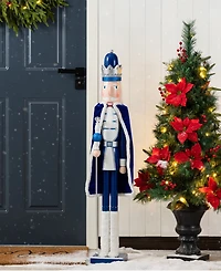Glitzhome 42" Wooden Christmas King Nutcracker