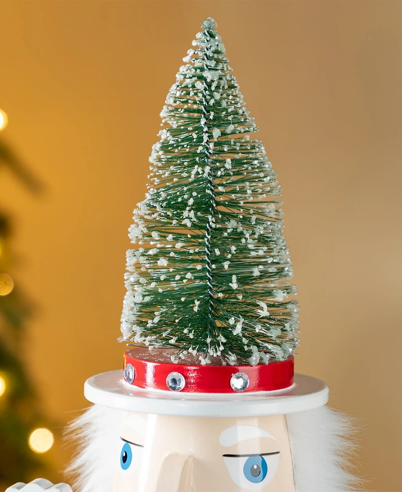 Glitzhome 26" Wooden Christmas Tree Nutcracker