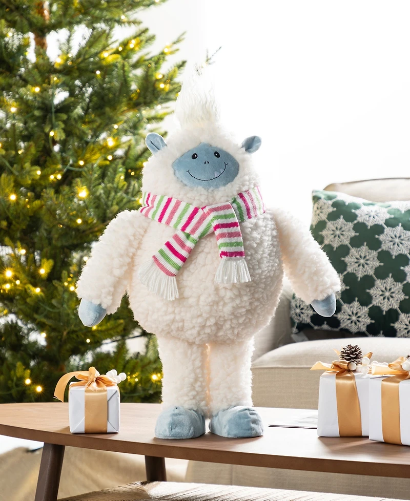 Glitzhome 22" Christmas Fabric Standing Yeti