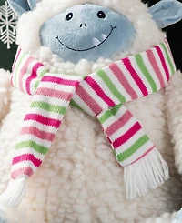 Glitzhome 21.75" Christmas Fabric Yeti Shelf Sitter