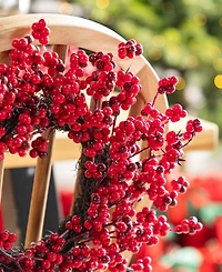 Glitzhome Christmas Mini Red Berries Wreaths, Set of 4