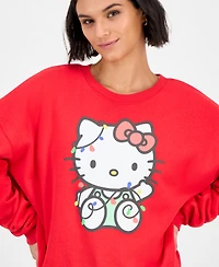 Grayson Threads, The Label Juniors' Hello Kitty Christmas Lights Sweatshirt