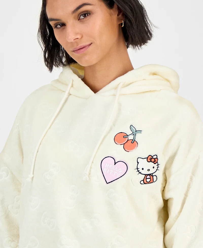 Grayson Threads, The Label Juniors' Embossed Sherpa Hoodie