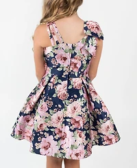 Rare Editions Big Girls Asymmetrical Mikado Social Dress