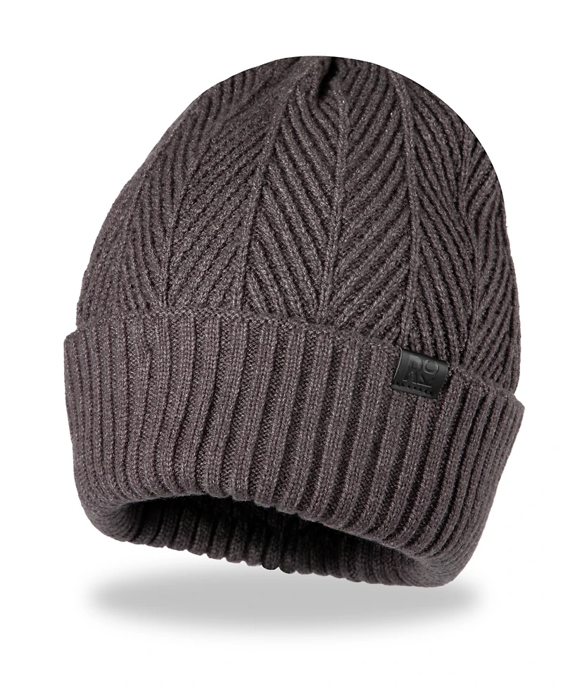 Kenneth Cole Reaction Men's 2-Piece Herringbone Knit Beanie and Scarf Box Set
