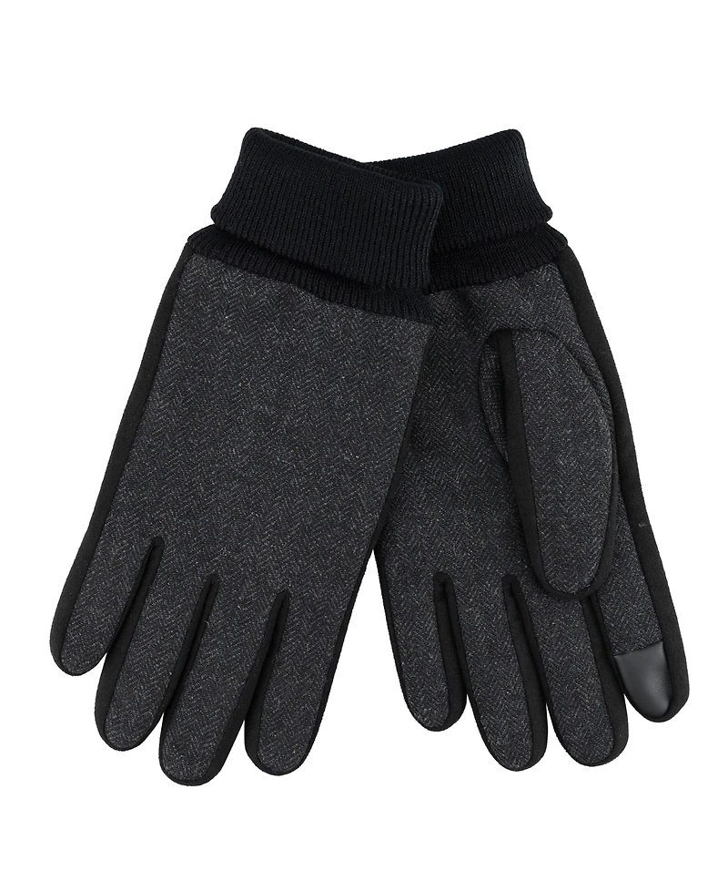 Kenneth Cole Reaction Men's Herringbone Winter Gloves