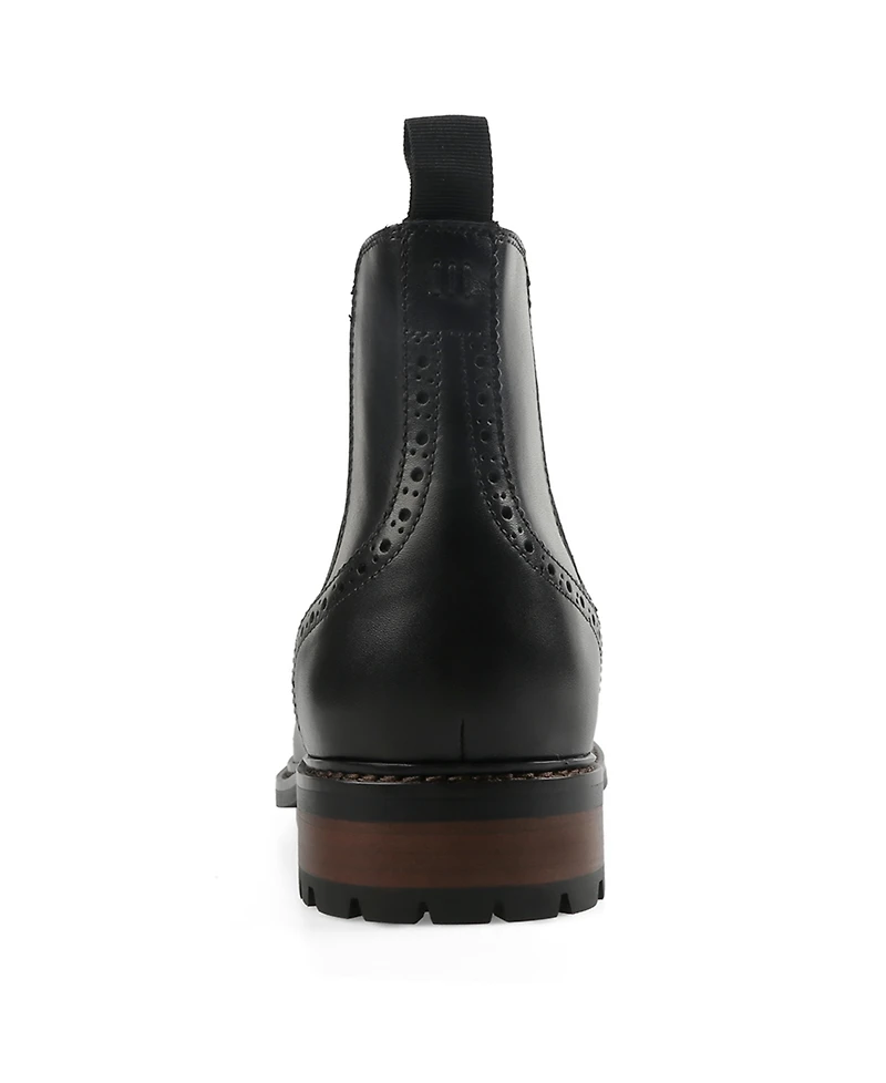 Bar Iii Men's Hughgo Leather Pull-On Block Heel Boots, Macy's Exclusive