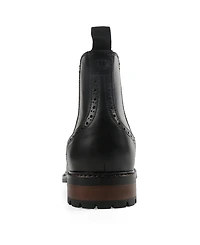 Bar Iii Men's Hughgo Leather Pull-On Block Heel Boots, Macy's Exclusive