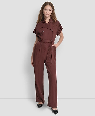 Dkny Women's Short Sleeve Heavy Jumpsuits
