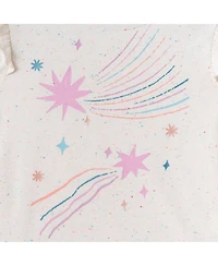 Andy & Evan Toddler/Child Girls Shooting Stars Ruffle Sleeve Tee