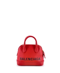 Pre-Owned Balenciaga Xxs Logo Ville Bag Leather