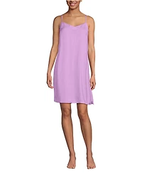 Lands' End Women's Matte Satin 2 Piece Pajama Set - Nightgown and Robe