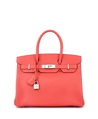 Pre-Owned Hermes Birkin 30 Handbag Pink Epsom with Palladium Hardware
