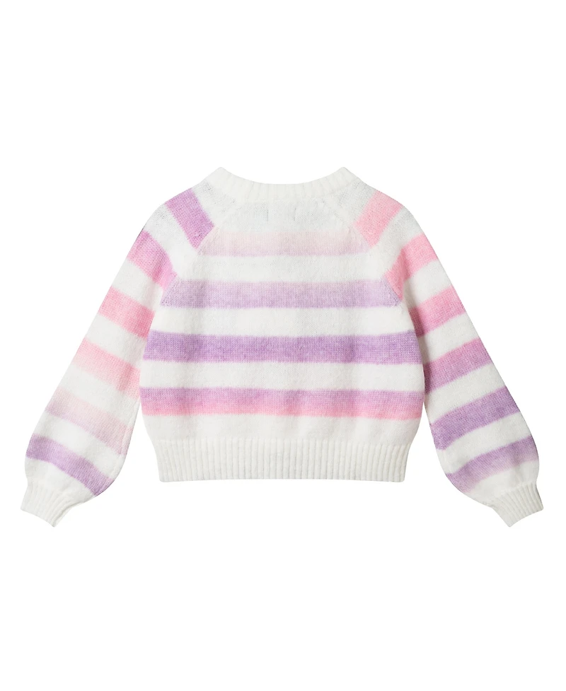 Andy & Evan Child Girls Striped Ombre Cardigan