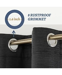 Awesome Home 100% Blackout Cotton Blend Thermal Grommet Curtains, 2 Panels