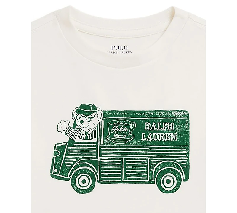 Polo Ralph Lauren Toddler and Little Boys Ralph's Coffee Bear T-Shirt