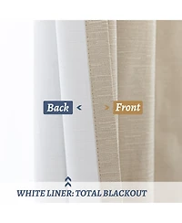 Awesome Home 100% Blackout Cotton Blend Thermal Grommet Curtains, 2 Panels