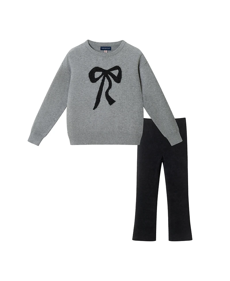 Andy & Evan Toddler/Child Girls Bow Sweater Legging Set