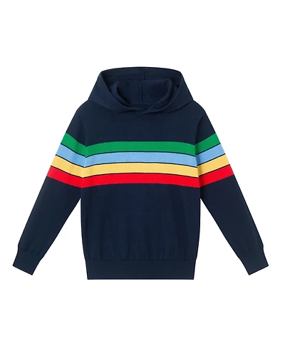 Andy & Evan Toddler/Child Boys Hooded Striped Sweater w/Multi Stripe