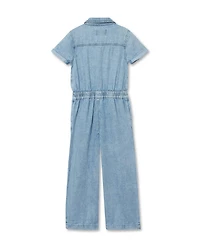 Lands' End Girls Lightweight Denim Jumpsuit