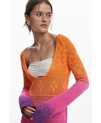 Desigual Women's Tie-Dye Crochet Dress