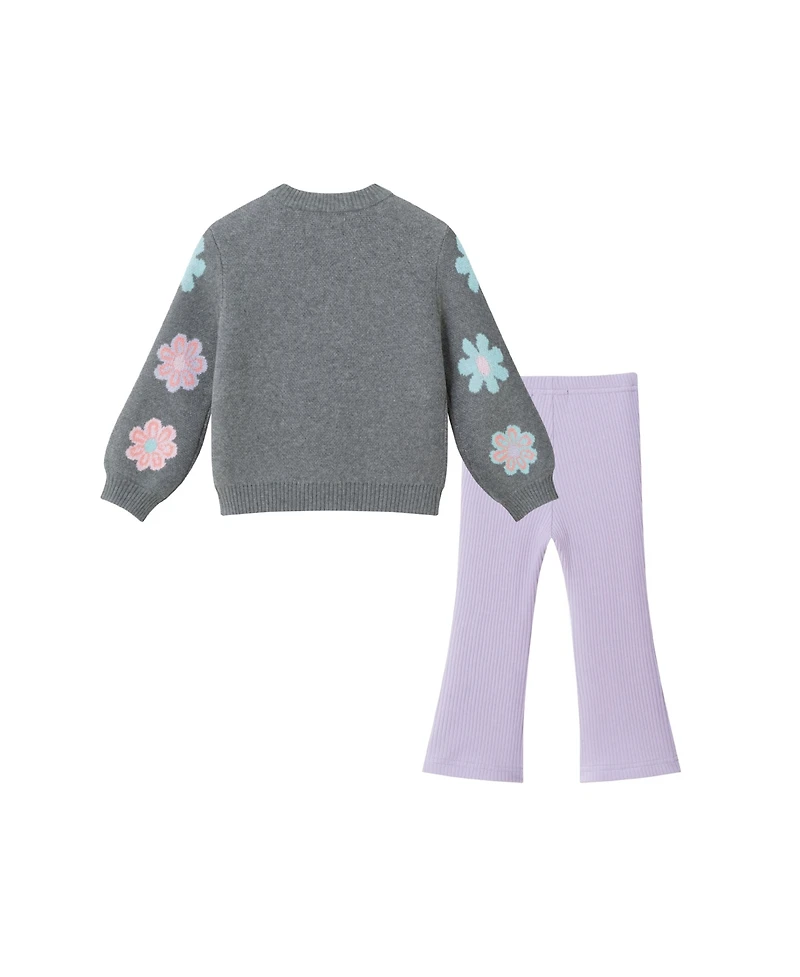 Andy & Evan Infant Girls Floral Sweater w/Legging Set