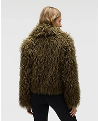 Nvlt Women's Long Hair Luxious Faux Fur Jacket